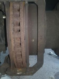 Rear brake pads - worn out